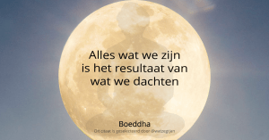 Alles wat we zijn is het resultaat van wat we dachten. - Boeddha - -
