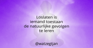 Loslaten is iemand toestaan de natuurlijke gevolgen te leren