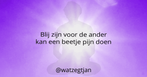 Blij zijn voor de ander kan een beetje pijn doen