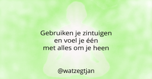 Gebruiken je zintuigen en voel je één met alles om je heen