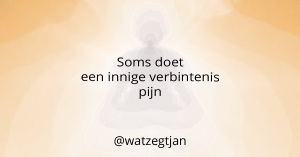 Soms doet een innige verbintenis pijn