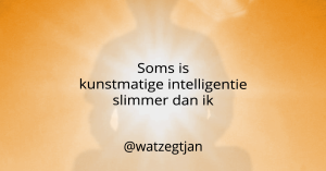 Soms is kunstmatige intelligentie slimmer dan ik