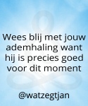 Wees blij met jouw ademhaling want hij is precies goed voor dit moment